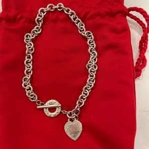 Tiffany & Co. Sterling Silver Heart Tag Toggle Necklace